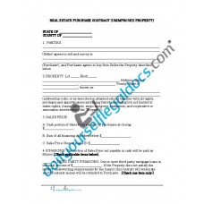 Real Estate Purchase Contract (Unimproved Property)